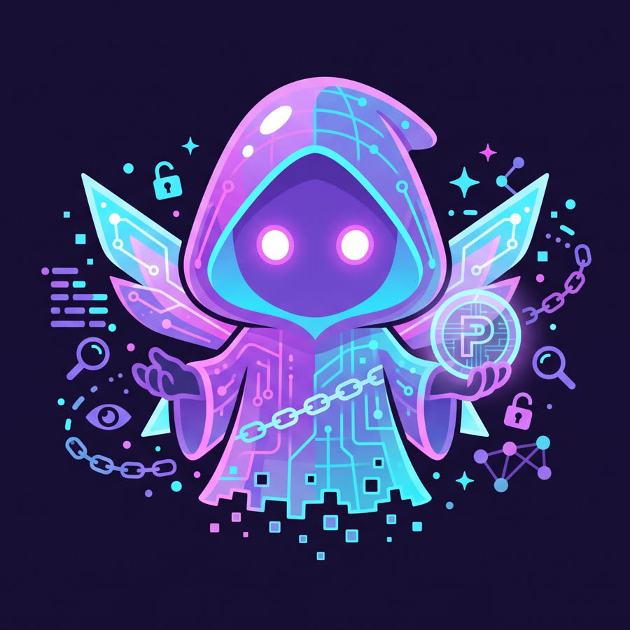 Light side PIVXie — a glowing translucent fairy